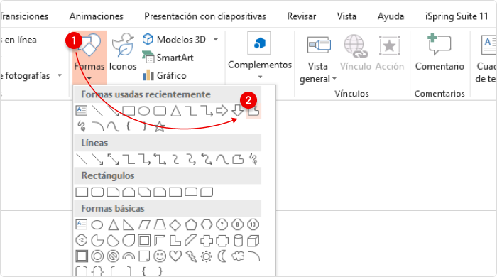 Resaltar un área determinada de la diapositiva