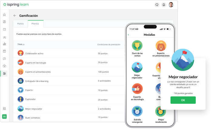 Gamificación en iSpring Learn